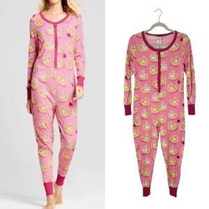 Munki Munki Pajama Bodysuit‎ Nite Nite Waffle Print One Piece Sleepwear S